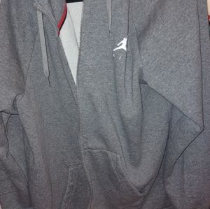 Jordan zip up sweater gray XL